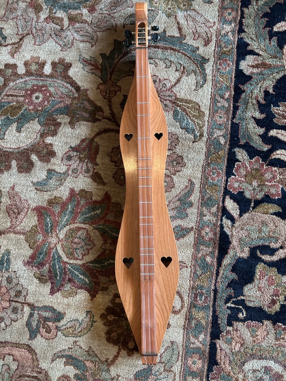 Vintage 1970s Handmade J Patterson Mountain Lap Dulcimer  Heart Sound Hole - Picture 3 of 8